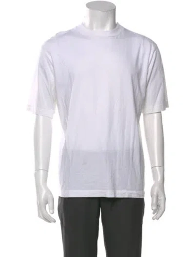 Pre-owned Tibi Crew Neck Short Sleeve T-shirt In White