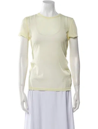 Pre-owned Tibi Crew Neck Short Sleeve T-shirt In White