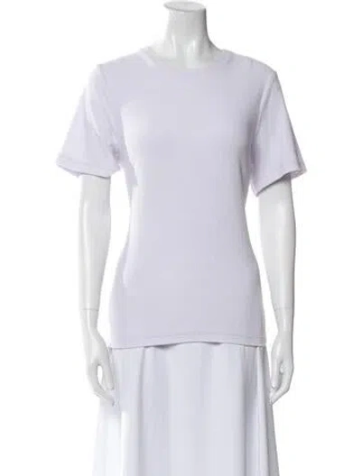Pre-owned Tibi Crew Neck Short Sleeve T-shirt In White