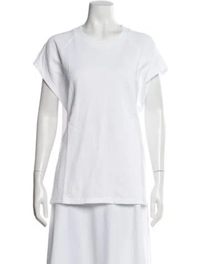 Pre-owned Tibi Crew Neck Short Sleeve T-shirt In White