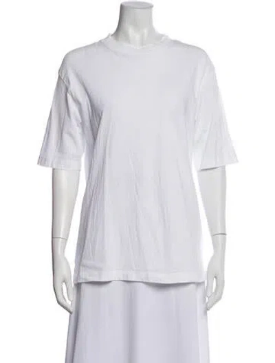 Pre-owned Tibi Crew Neck Short Sleeve T-shirt In White