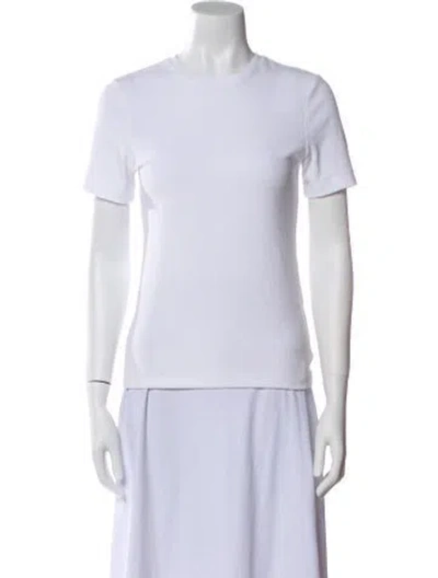 Pre-owned Tibi Crew Neck Short Sleeve T-shirt In White