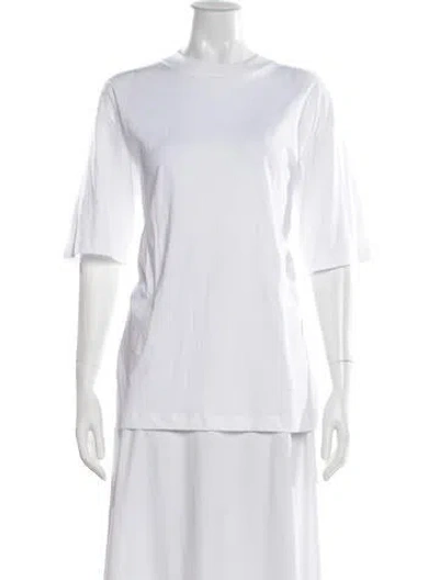Pre-owned Tibi Crew Neck Short Sleeve T-shirt In White
