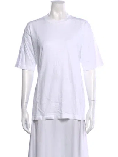 Pre-owned Tibi Crew Neck Short Sleeve T-shirt In White