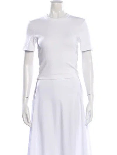 Pre-owned Tibi Crew Neck Short Sleeve T-shirt In White