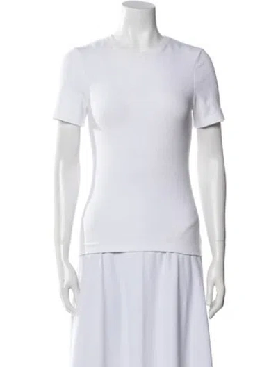 Pre-owned Tibi Crew Neck Short Sleeve T-shirt In White