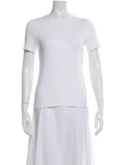 Pre-owned Tibi Crew Neck Short Sleeve T-shirt In White