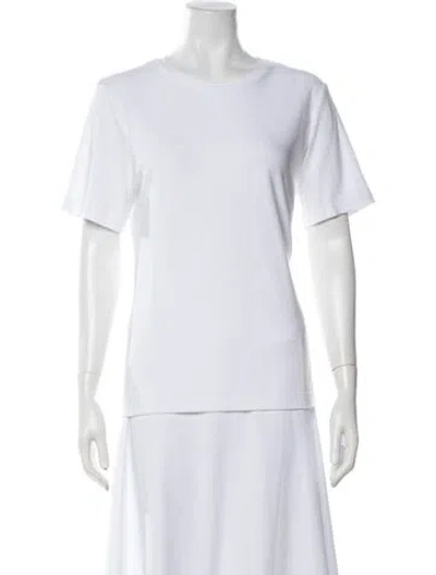 Pre-owned Tibi Crew Neck Short Sleeve T-shirt In White