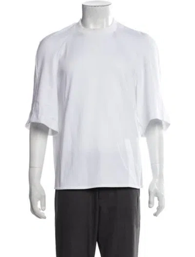 Pre-owned Tibi Crew Neck Short Sleeve T-shirt In White