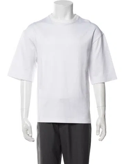 Pre-owned Tibi Crew Neck Short Sleeve T-shirt In White