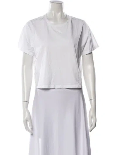 Pre-owned Tibi Crew Neck Short Sleeve T-shirt In White