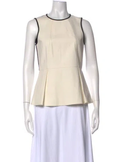 Pre-owned Tibi Crew Neck Sleeveless Blouse In Multi