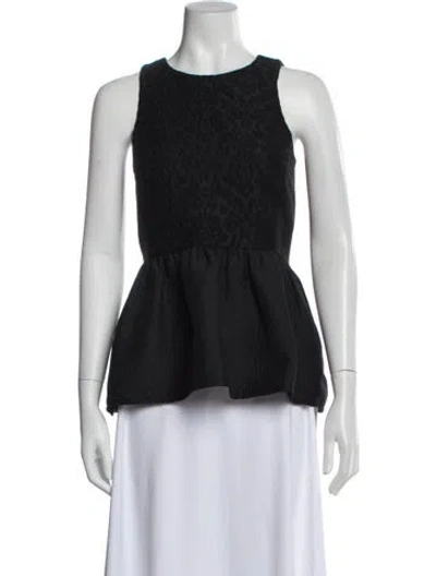Pre-owned Tibi Crew Neck Sleeveless Blouse In Multi