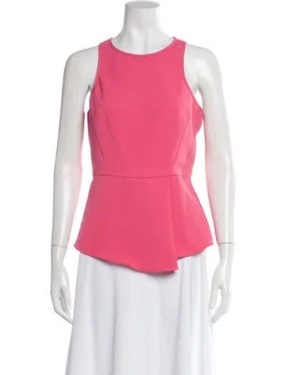 Pre-owned Tibi Crew Neck Sleeveless Blouse In Pink