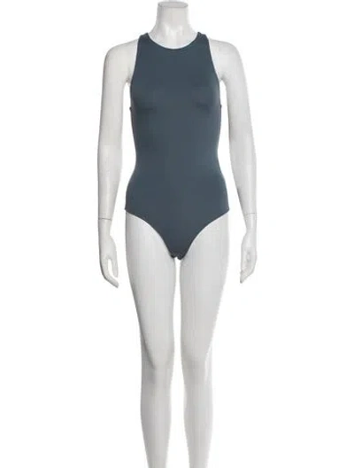 Pre-owned Tibi Crew Neck Sleeveless Bodysuit W/ Tags In Green