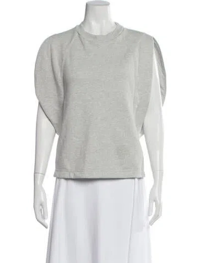 Pre-owned Tibi Crew Neck Sleeveless Sweatshirt In Gray
