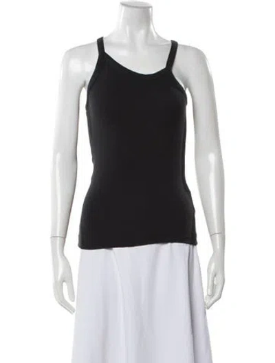 Pre-owned Tibi Crew Neck Sleeveless Top In Black