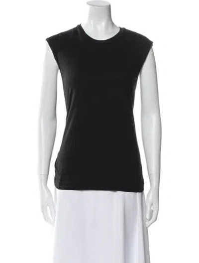 Pre-owned Tibi Crew Neck Sleeveless Top In Black