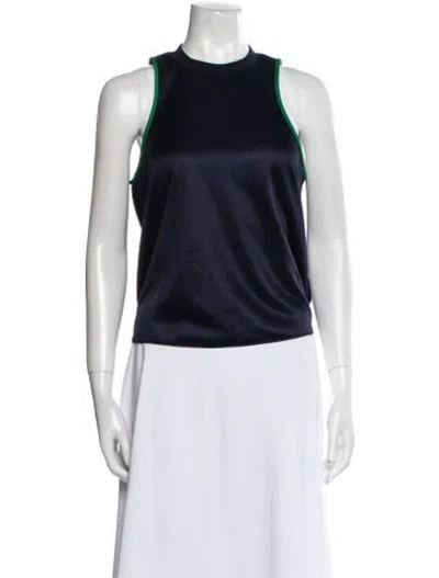 Pre-owned Tibi Crew Neck Sleeveless Top In Black