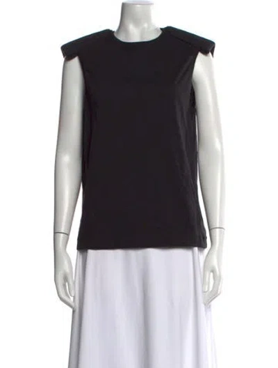Pre-owned Tibi Crew Neck Sleeveless Top In Black
