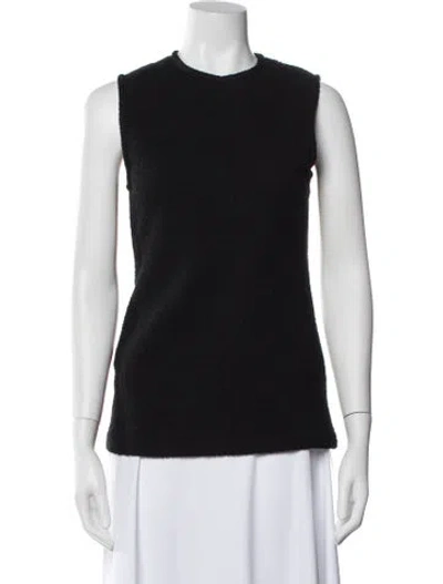 Pre-owned Tibi Crew Neck Sleeveless Top In Black