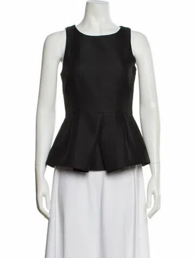 Pre-owned Tibi Crew Neck Sleeveless Top In Black