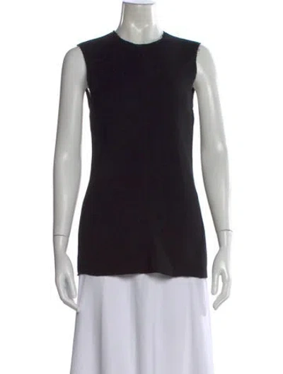 Pre-owned Tibi Crew Neck Sleeveless Top In Black