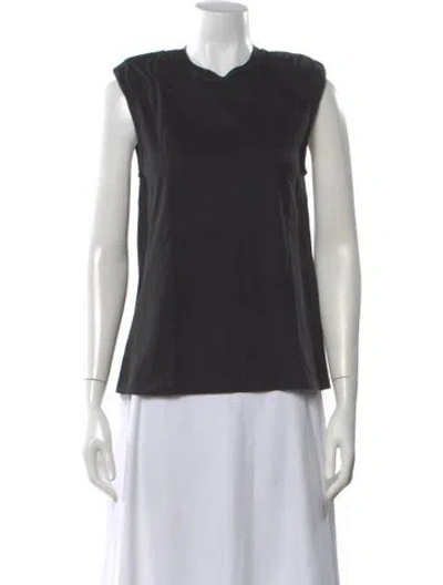 Pre-owned Tibi Crew Neck Sleeveless Top In Black
