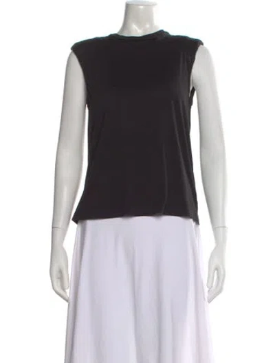 Pre-owned Tibi Crew Neck Sleeveless Top In Black