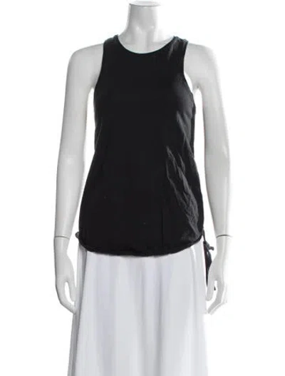 Pre-owned Tibi Crew Neck Sleeveless Top In Black