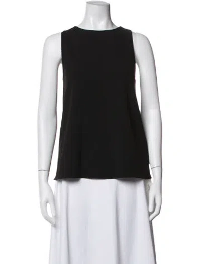 Pre-owned Tibi Crew Neck Sleeveless Top In Black