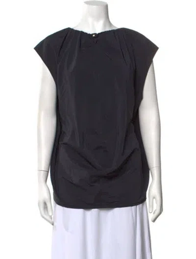 Pre-owned Tibi Crew Neck Sleeveless Top In Black