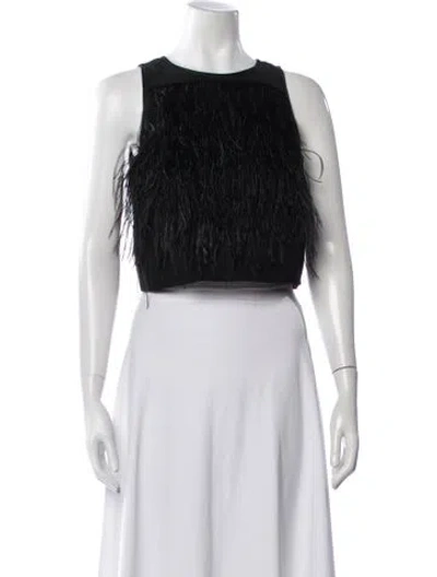 Pre-owned Tibi Crew Neck Sleeveless Top In Black