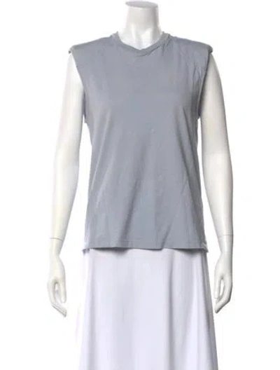 Pre-owned Tibi Crew Neck Sleeveless Top In Blue