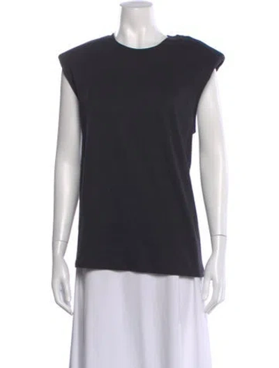 Pre-owned Tibi Crew Neck Sleeveless Top In Blue