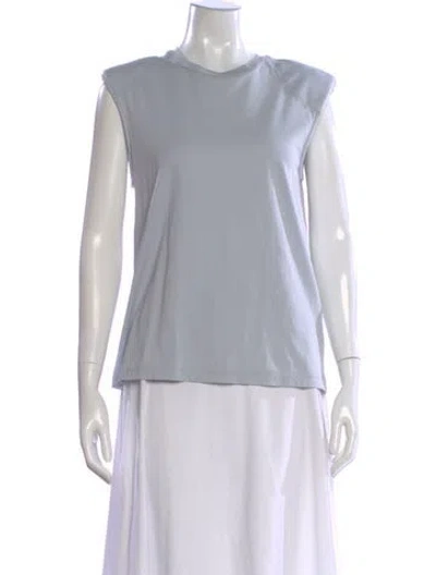 Pre-owned Tibi Crew Neck Sleeveless Top In Blue