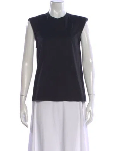 Pre-owned Tibi Crew Neck Sleeveless Top In Blue