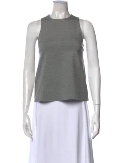 Pre-owned Tibi Crew Neck Sleeveless Top In Gray