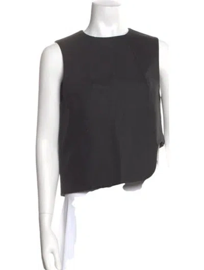Pre-owned Tibi Crew Neck Sleeveless Top In Gray