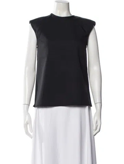 Pre-owned Tibi Crew Neck Sleeveless Top In Gray