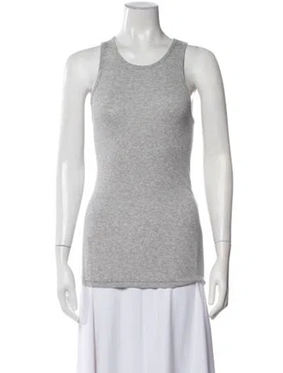 Pre-owned Tibi Crew Neck Sleeveless Top In Grey
