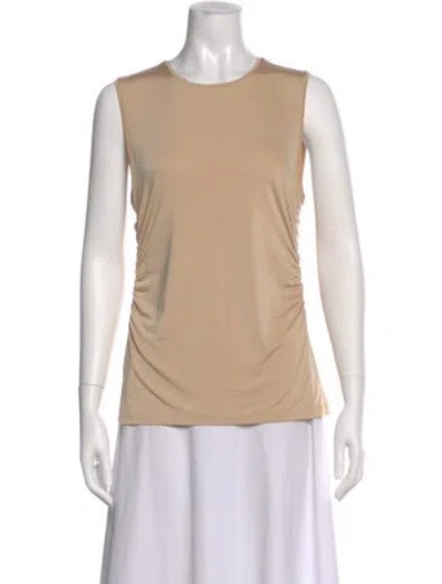 Pre-owned Tibi Crew Neck Sleeveless Top In Neutral