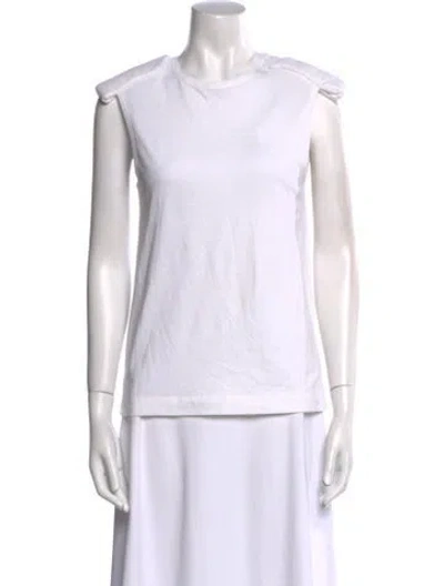 Pre-owned Tibi Crew Neck Sleeveless Top In Neutral
