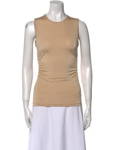 Pre-owned Tibi Crew Neck Sleeveless Top In Neutral