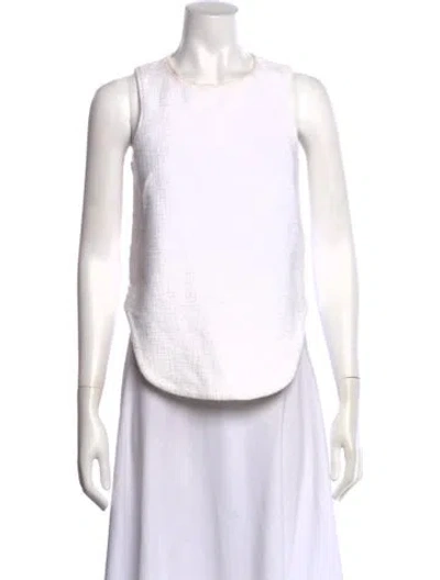 Pre-owned Tibi Crew Neck Sleeveless Top In Neutral