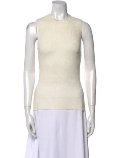 Pre-owned Tibi Crew Neck Sleeveless Top In Neutral