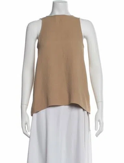 Pre-owned Tibi Crew Neck Sleeveless Top In Neutral