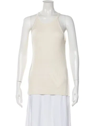 Pre-owned Tibi Crew Neck Sleeveless Top In Neutral