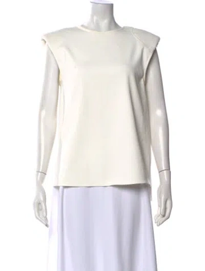 Pre-owned Tibi Crew Neck Sleeveless Top In Neutral