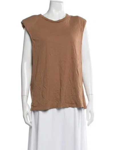 Pre-owned Tibi Crew Neck Sleeveless Top In Neutral